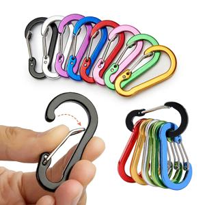 6pcs Carabiner 클립 알루미늄 합금 키 체인 잠금 버클 스냅 D-링 클립 야외 배낭 캠핑 멀티 도구 낚시 하이킹 후크
