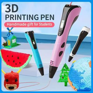 새로운 스타일 3D 인쇄 펜 3D 펜 세트 전원 공급 장치 Pla 필라멘트 여행 케이스 어린이를위한 생일 크리스마스 선물
