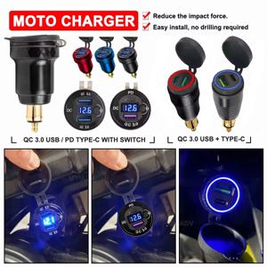 QC 3.0 USB PD 타입-C 오토바이 충전기 스위치 액세서리 포함 BMW R1200RT R1200GS R1250GS R1300GS R12 F850GS F800GS F800GT용