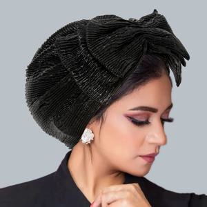 새로운 패션 보우 여성 Hijab 솔리드 컬러 이슬람 숙녀 터번 보닛 부드러운 탄성 머리 랩 머리 스카프 인도 모자