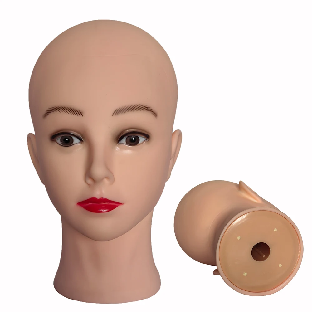 전문 메이크업 인형 머리 대머리 Manikin 모델 가발 스타일링 모자 만들기 미용 모자 모자를 쓰고 있죠 디스플레이 스탠드