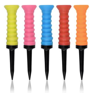 5개 360 °   유연한 고무 골프 티, 3.27인치/83mm, 내구성, 저마찰, 다채로운 색상 - 일상 골프 선수들에게 이상적