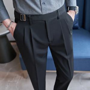 해군 남성 정장 바지, 흰색 검정색 바지, 회색 카키색 Pantalones Hombre 패션 슬림 남성 바지, 28 29 30 31 32 33 34 36