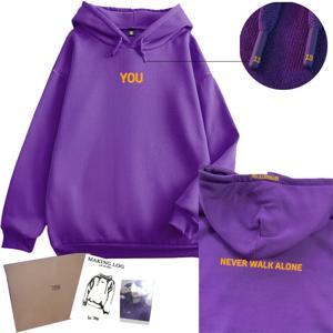 2025 오리지널 까마귀 프린트 Seven With You 13 You Never Walk Alone 디지털 파일 Jimin Merch For Fans 카드 보라색 운동복