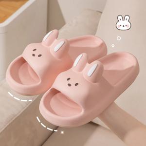 귀여운 토끼 남여 슬리퍼 미끄럼 방지 슬립 온 실내 슬리퍼 편안한 부드러운 홈 슬리퍼