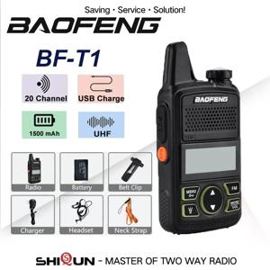 Baofeng BF-T1 미니 워키 토키 키즈 Woki Toki USB 충전기 어린이 인터콤 HF 송수신기 Protable CB Ham 라디오 UHF 송신기