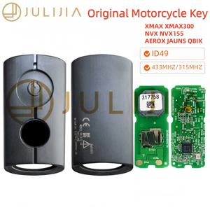 JULIJIA 오리지널 B74H626102 Yamaha Aerox Fazzio Freego Xmax Filano Lexi Nmax 2020 용 원격 열쇠가없는 스마트 키 434Mhz 오토바이