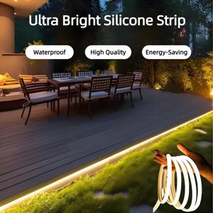 10M 20M 30M COB 네온 스트립 라이트 288LEDs/M 순수 실리콘 튜브 방수 소프트 220V 110V 스트링 램프 정원 빌라 마당 수영장용