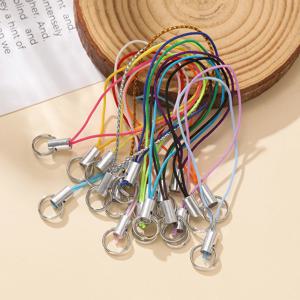 20/50Pcs 폴리 에스터 코드 열쇠 고리 공예에 대 한 더블 점프 링 매는 밧줄 로프 수제 전화 로프 장난감 DIY 쥬얼리 만들기