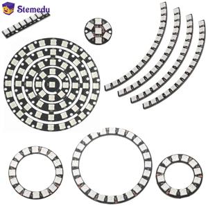 WS2812B 5050 RGB LED 링 7/8/12/16/24/60비트 램프 조명 (내장 드라이버 포함) WS2812 (아두이노, 라즈베리 파이용)