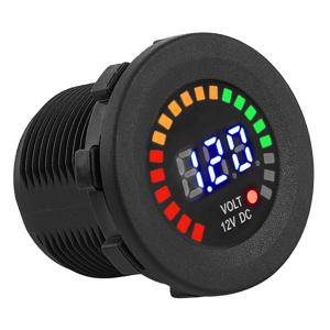 LED 디지털 전압계 모니터 52mm 방수 전압 측정기 8~18V 오토바이, 자동차, 보트, ATV, UTV, 캠핑카 12V에 적합