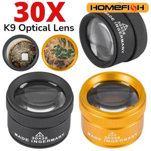 30X 36mm 확대경 K9 광학 렌즈 휴대용 루페 시계 동전 우표 보석 검사용