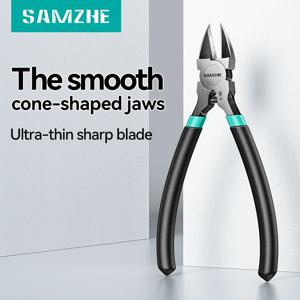 SAMZHE 플라이어 다기능 공구 전기 와이어 케이블 커터 절단 사이드 스닙스 플러시 스테인리스 스틸 니퍼 핸드 툴