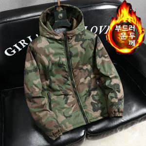 두꺼운 플리스 위장 남성 재킷 가을 겨울 따뜻한 캐주얼 패션 작업복 오염 방지 방한 폴리에스터 원단