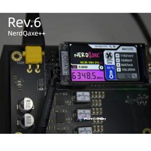 레브. 6 NerdQaxe++ 오버클로킹 6TH/s XT30 전원 공급 장치 100W BTC 마이너 비트코인 ​​솔로 마이너 개정판 6 NerdQaxe++