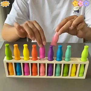 20가지 색상 매칭 도전적인 병 퍼즐 게임 세트 기억력 및 논리력 훈련 전략 보드 게임 파티 할로윈 크리스마스 선물