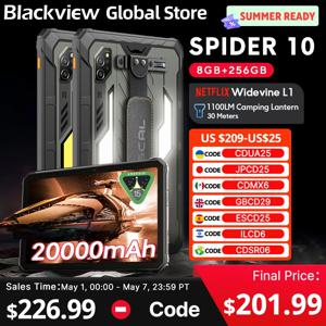 블랙뷰 오스칼 스파이더 10 러기드 태블릿 20000mAh 45W 11인치 HD+ IPS 디스플레이 옥타코어 안드로이드 256GB IP68&IP69K 아웃도어 패드 PC