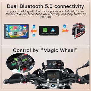 CARABC 6인치 MB6 오토바이 네비게이션 무선 카플레이 안드로이드 오토 BMW R1300GS S1000 XRF750GS XR M1000 R1200GS R1250GS용
