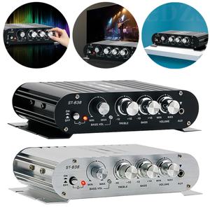 ST-838 HiFi 2.1 채널 파워 앰프 베이스 및 트레블 조정 80W*2 스테레오 베이스 사운드 앰프 미니 미디어 플레이어