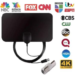 실내 디지털 4K TV 안테나, 디지털 TV 1080P 4000마일 HD 증폭기, RV/차량용 실외 안테나, 실내 스마트 TV 신호 수신기