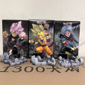 14cm 드래곤 볼 고쿠 토란쿠스 고쿠 블랙 전투 자세 애니메이션 피규어 모델 동상 컬렉션 데스크탑 장식 장식품 장난감