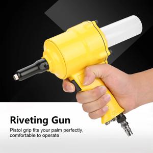 리벳건 리베팅 도구 리벳건 KP-705P 공압식 리베터 피스톨 그립 리벳건 에어 파워 리베팅 도구 2.4/3.2/4.0/4.8mm
