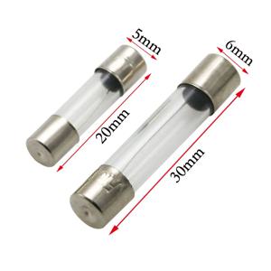 5*20mm 6*30mm 고속 유리관 퓨즈 5x20 6x30mm 250V F0.5A 1A 2A 3A 3.15A 4A 5A 6A 6.3A 7A 8A 10A 12A 15A 20A 25A 30A AMP 퓨즈