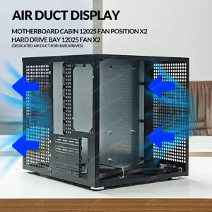 8베이 NAS 타워 케이스(백플레인 포함) – ATX PSU, MATX 보드, 풀하이트 PCIe 지원