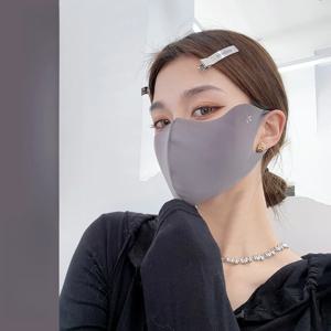 여성용 3D 썬 마스크 통기성 냉각 초박형 경량 UV SPF 보호 아이 커버 세탁 가능 미끄럼 방지 여름용 페이스 쉴드