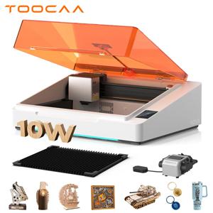 TOOCAA NOVA 10W AI 스마트 레이저 조각기 및 커터 1등급 가정용 밀폐형 데스크탑 조각기 (목재, 아크릴, DIY 공예용)