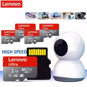 레노버 메모리 카드 1TB 고속 메모리 카드 128GB 마이크로 SD 카드 512GB 256GB 클래스 10 TF 플래시 카드 (휴대폰, 태블릿, UAV용)