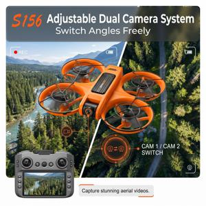 S156 GPS 드론, 8K HD 듀얼 카메라, 전문 항공 촬영, 브러시리스 모터, 360도 회전 기능 탑재 °   장애물 회피, 접이식 RC Qu