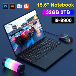 레노 15.6인치 노트북 32GB 2TB 윈도우 11 인텔 코어 i9-9900 게이밍 컴퓨터 PC 게이머용 사무용 울트라 슬림 지문인식 잠금해제 노트북