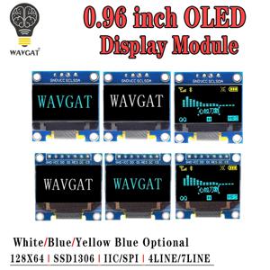 0.96 인치 OLED IIC 직렬 흰색 디스플레이 모듈 128X64 I2C SSD1306 12864 LCD 스크린 보드 GND VCC SCL SDA 0.96
