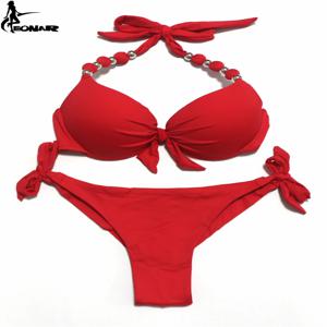 EONAR 푸시 업 비키니 여성 붕대 수영복 브라질 컷 하단 비키니 세트 수영복 maillot de bain femme 수영복