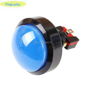 60mm 아케이드 버튼 DIY 아케이드 게임 기계 부품에 대 한 마이크로 스위치로 조명 큰 라운드 LED 5/12V 대형 돔 빛 Swit