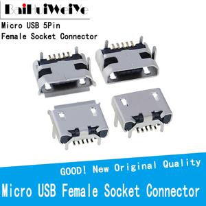 20 개/몫 마이크로 USB 5Pin 여성 소켓 커넥터 B 유형 여성 잭 커넥터 꼬리 충전 휴대 전화 OX 경적 유형