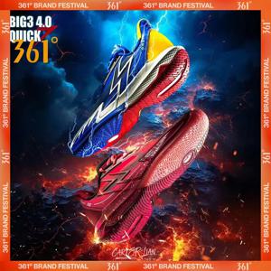 361도 BIG3 4.0 빠른 남자 농구 스포츠 신발 내마모성 미끄럼 방지 메쉬 통기성 로우 컷 운동화 남성 672321105
