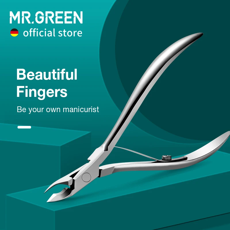 MR.GREEN 네일 큐티클 니퍼 매니큐어 가위, 스테인레스 스틸 각질 제거 푸셔 도구 트리머