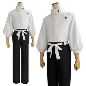HOLOUN Jujutsu JJK 만화 애니메이션 Yuta Okkotsu 코스프레 의상 가발 자켓 블랙 바지 유니폼 로즈 네트 합성 할로윈