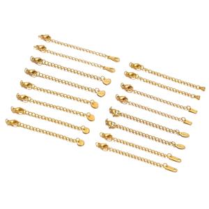 10pcs 스테인레스 스틸 랍스터 Clasps DIY 쥬얼리에 대 한 5cm 확장 확장 테일 체인 팔찌 목걸이 커넥터 만들기