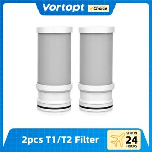 T1-ACF/T2-ACF 수도꼭지용 Vortopt NSF 인증 교체품 수명 6-7개월, 염소 감소 T1/T2 필터(2팩)