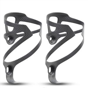 화롱 3K 카본 파이버 자전거 물병 케이지 로드 MTB 그래블 바이크 물병 홀더 케이지, 무광 블랙, 무게 (16±2g)