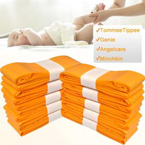 1/5/10Pcs Orange Diaper Pail 리필 가방 Angelcare Trash For Sangenic Tommee Tippee For Twist & Click For Genie For Munchkin