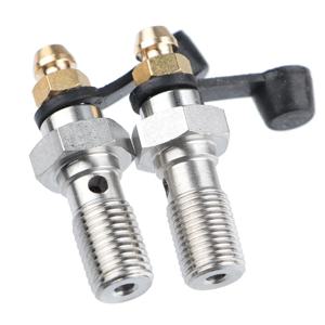 M10 x 1.25mm M10 x 1.0mm 범용 반조 볼트 블리드 니플 블리드 스크류 브레이크 캘리퍼 스크류 / 니플 (오토바이 브레이크 펌프용)