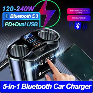 자동차 시가 라이터 소켓 분배기 충전기 PD QC3.0 고속 충전기 모든 전화에 대 한 듀얼 USB 4.8A 디지털 디스플레이 전원 어댑터