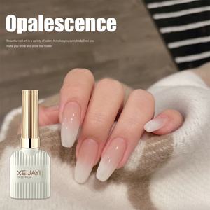 푸딩 밀키 화이트 젤 매니큐어, 퓨어 컬러 UV 젤 폴리쉬, 전문가용 스타터 네일 아트 DIY 15ml