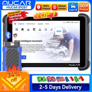 평생 무료 업데이트 MUCAR 892BT AI 지원 obd2 진단 도구 CAN FD/DOIP OBD 2 스캐너 모든 시스템 35가지 리셋 기능 ECU 코딩