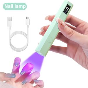 YIKOOLIN 손톱 용 휴대용 UV LED 라이트 모든 네일 젤 경화 용 USB 미니 네일 건조기 네일 라이트 UV LED 네일 램프 홈 여행용