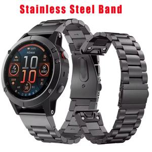 가민 Fenix 8 E 7 7X Pro 9 6X Plus용 메탈 스트랩, Garmin Enduro 3 Tactix 8 QuickFit 22/26mm 시계줄용 스테인리스 스틸 밴드